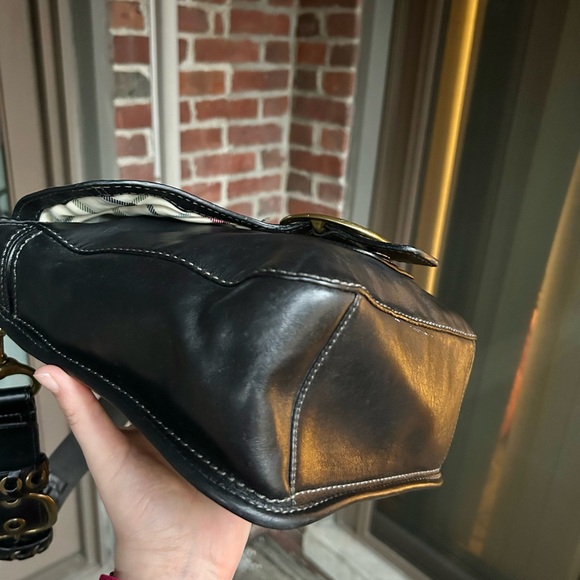 Vintage Coach Y2k Bleeker buckle flap shoulder bag black 11419 retro legacy - Picture 5 of 11